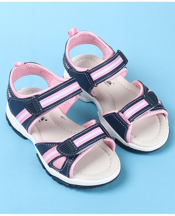 Cute Walk by Babyhug Sandals With Velcro Closure - Pink & Blue