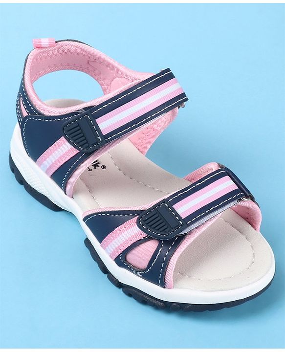 Cute Walk by Babyhug Sandals With Velcro Closure - Pink & Blue