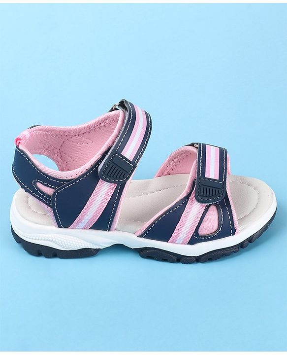 Cute Walk by Babyhug Sandals With Velcro Closure - Pink & Blue