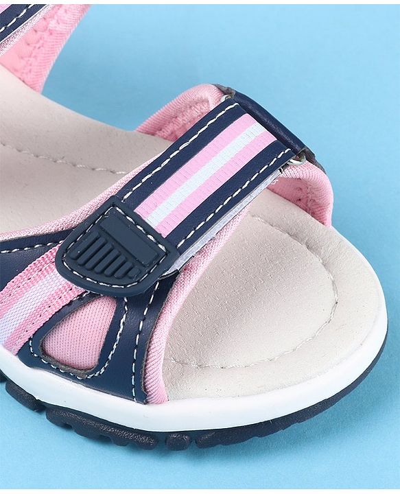 Cute Walk by Babyhug Sandals With Velcro Closure - Pink & Blue