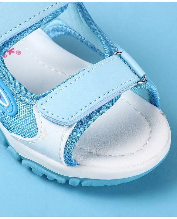 Cute Walk by Babyhug Slip On Sandals with Text Print & Velcro Closure - Pink
