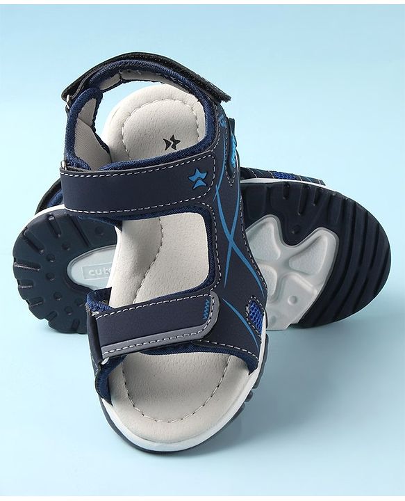 Cute Walk by Babyhug Velcro Closure Sandals - Blue