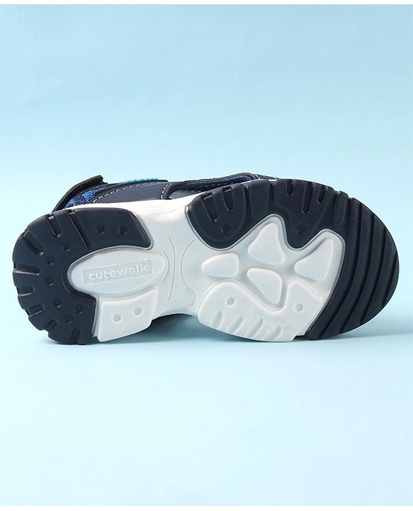 Cute Walk by Babyhug Velcro Closure Sandals - Blue