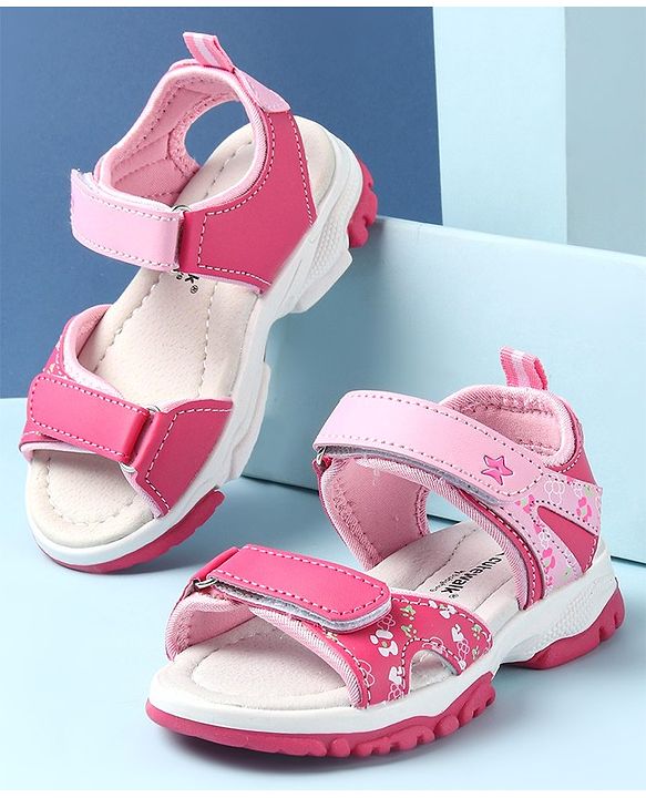 Cute Walk by Babyhug Velcro Closure Sandals - Pink