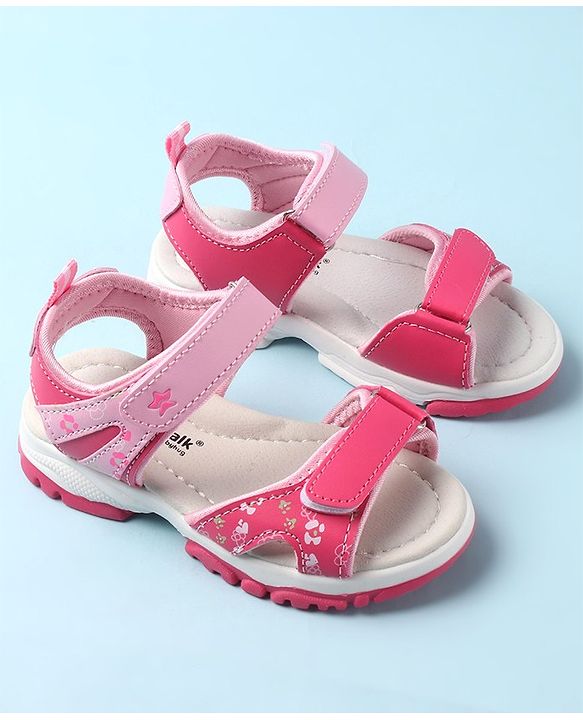 Cute Walk by Babyhug Velcro Closure Sandals - Pink