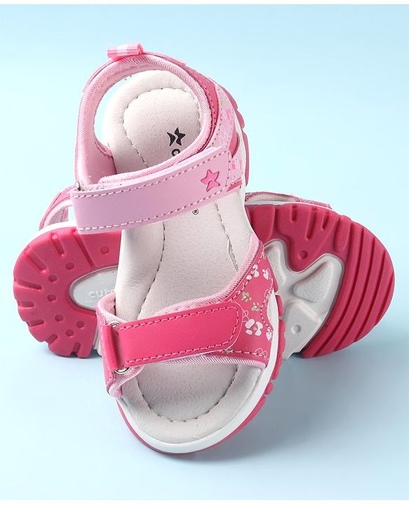 Cute Walk by Babyhug Velcro Closure Sandals - Pink
