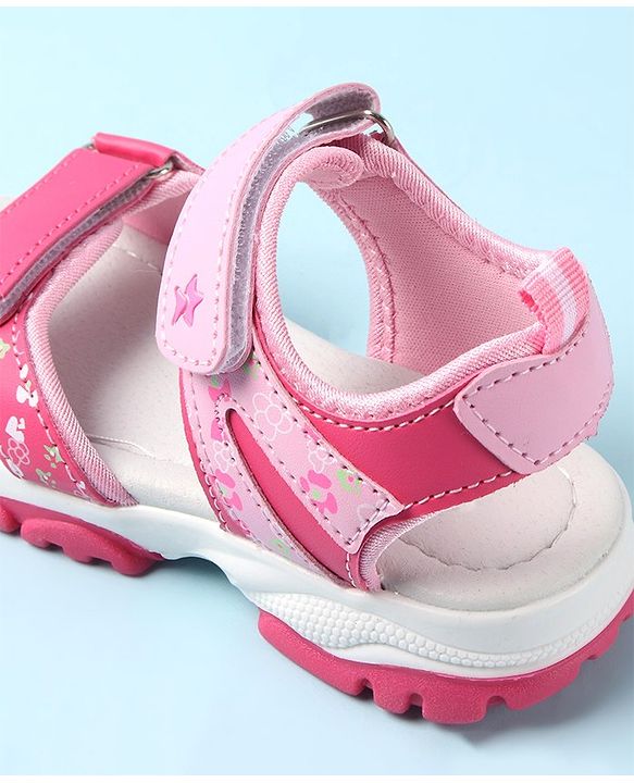 Cute Walk by Babyhug Velcro Closure Sandals - Pink