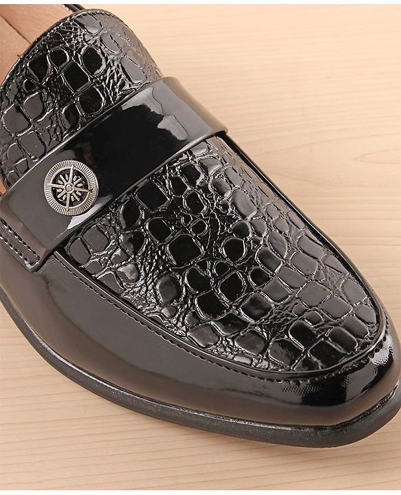 Pine Kids Slip On Party Wear Shoes - Black