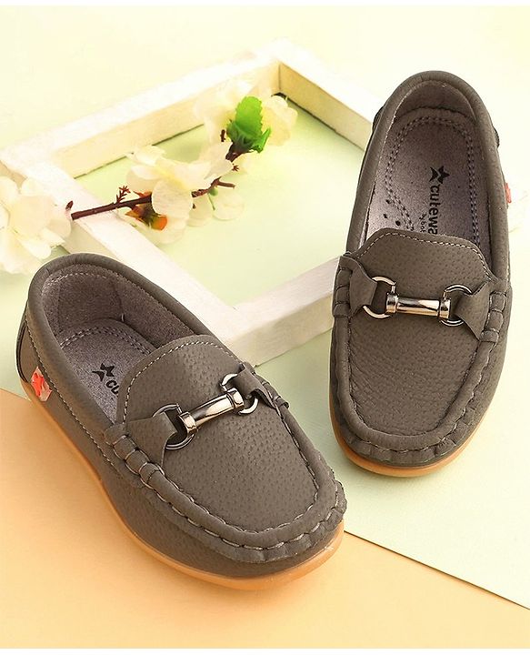 Cute Walk by Babyhug Slip On Formal & Partywear Shoes - Grey