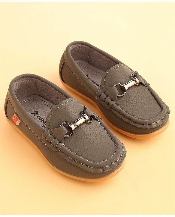 Cute Walk by Babyhug Slip On Formal & Partywear Shoes - Grey