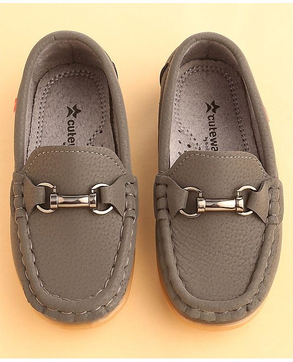 Cute Walk by Babyhug Slip On Formal & Partywear Shoes - Grey