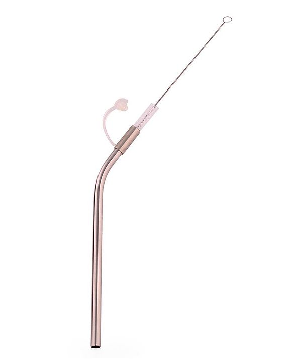 Babyhug Stainless Steel Straw Combo With Cover- Multicolor