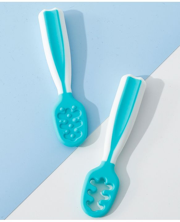 Babyhug Pre Spoon Baby Cutlery Set Pack of 2 - Blue