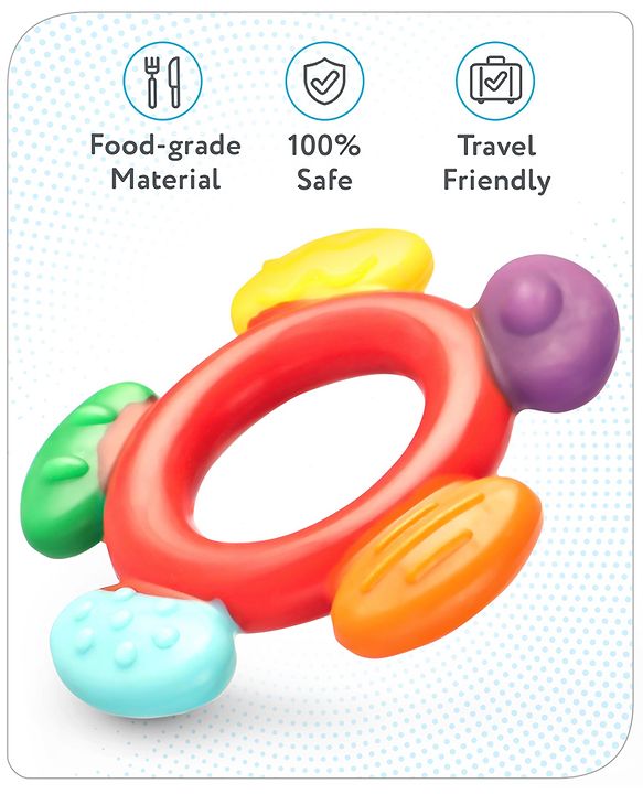 Babyhug Flower Shaped Silicone Teether - Multicolor