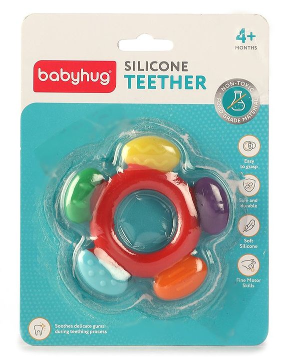Babyhug Flower Shaped Silicone Teether - Multicolor
