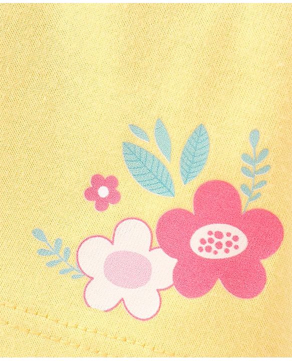Babyhug Cotton Single Jersey Knit Shorts Floral Print Pack of 3- Multicolor