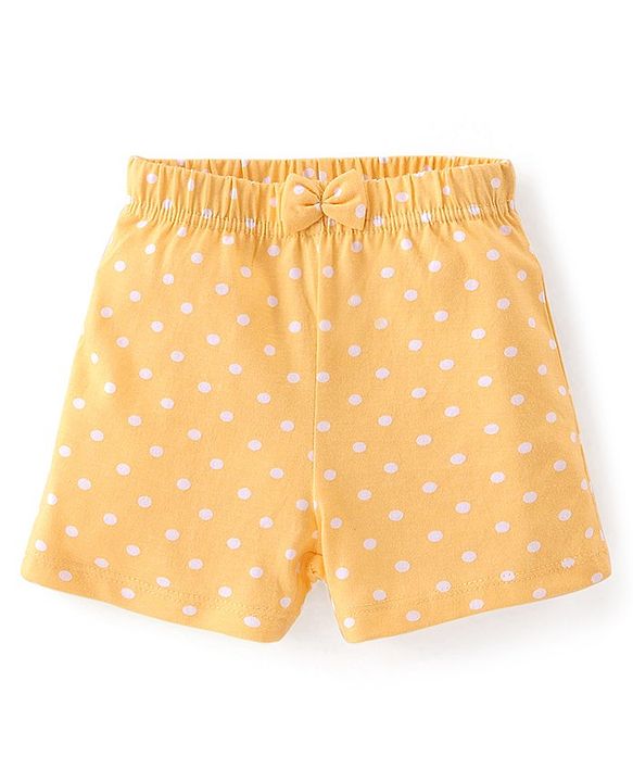 Babyhug Cotton Single Jersey Knit Shorts Floral & Polka Dot Print Pack of 3- Multicolor