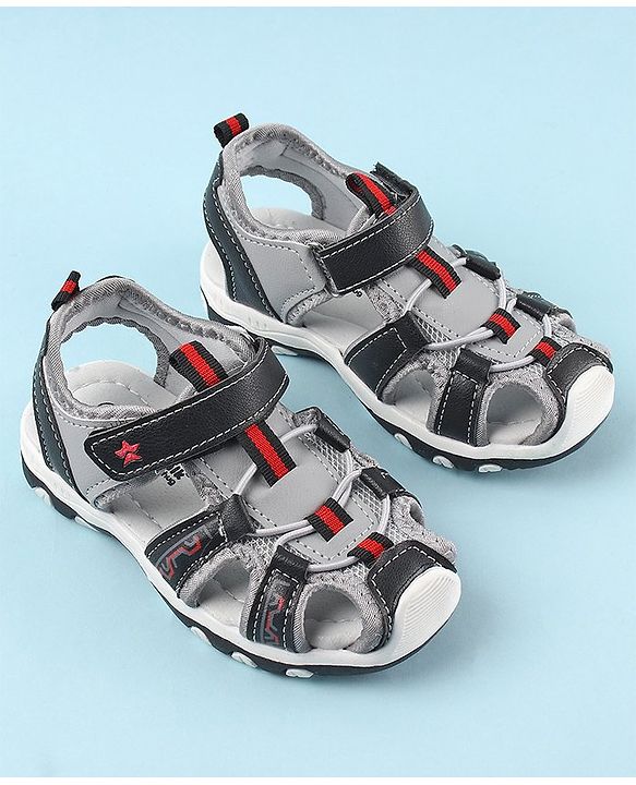 Cute Walk by Babyhug Velcro Closure Sandals - Black