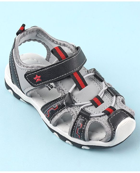 Cute Walk by Babyhug Velcro Closure Sandals - Black