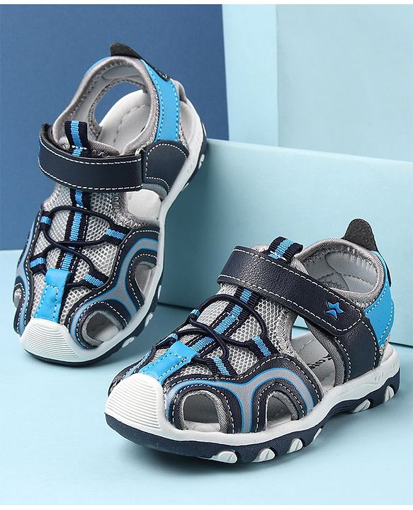 Cute Walk by Babyhug Velcro Closure Casual Sandal - Blue