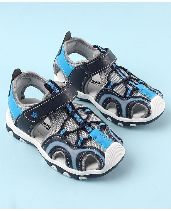 Cute Walk by Babyhug Velcro Closure Casual Sandal - Blue