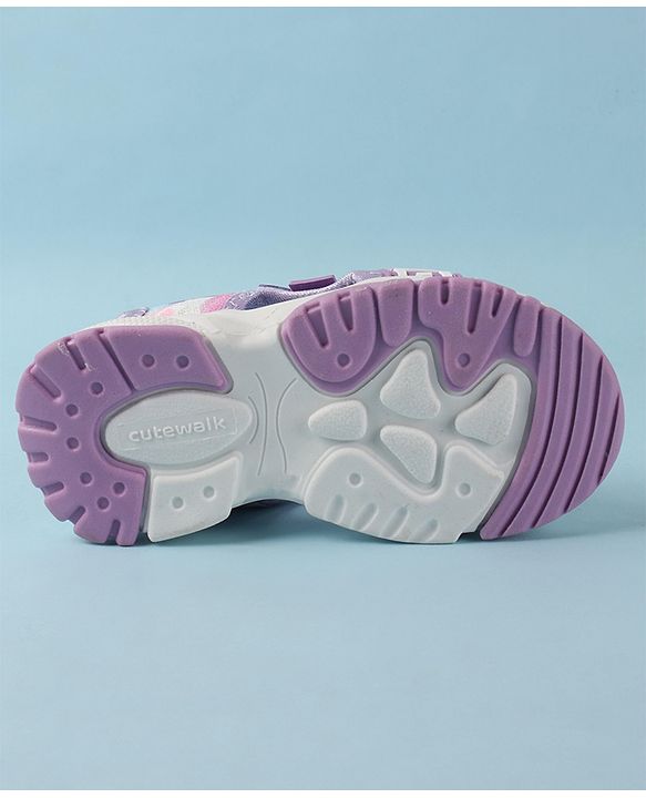 Cute Walk by Babyhug Sandal with Velcro Closure - Purple