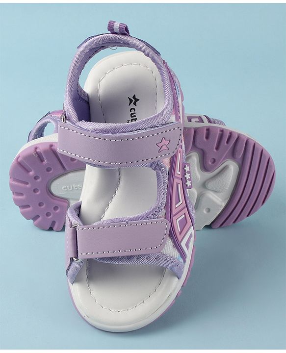 Cute Walk by Babyhug Sandal with Velcro Closure - Purple