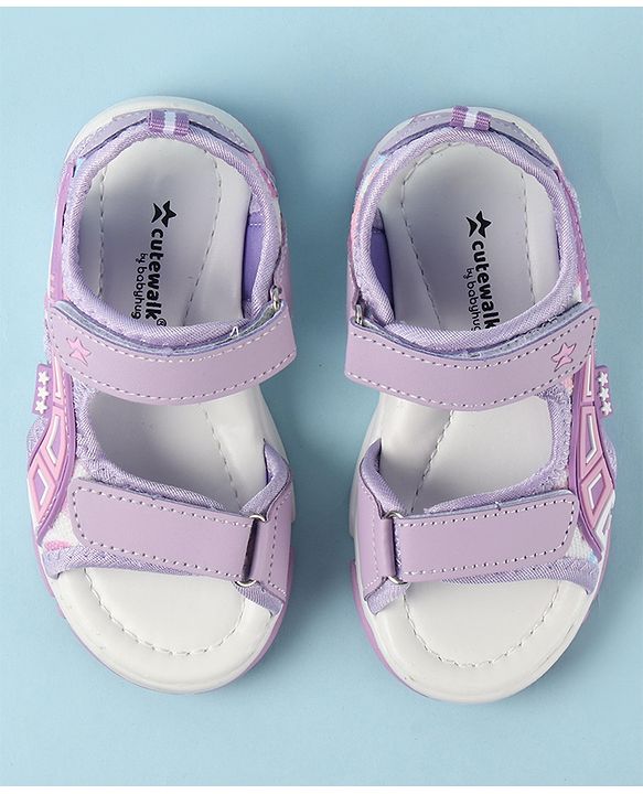 Cute Walk by Babyhug Sandal with Velcro Closure - Purple