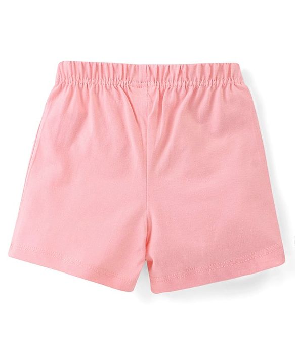 Babyhug Cotton Single Jersey Knit Shorts Polka Dot Print Pack of 3 - Pink Peach & White