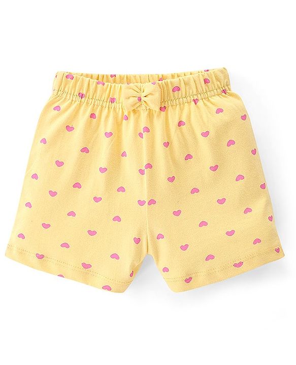 Babyhug Cotton Knit Shorts Floral Print Pack of 3 - Multicolour