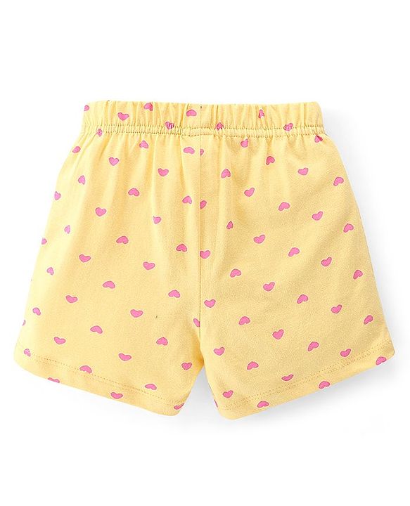 Babyhug Cotton Knit Shorts Floral Print Pack of 3 - Multicolour