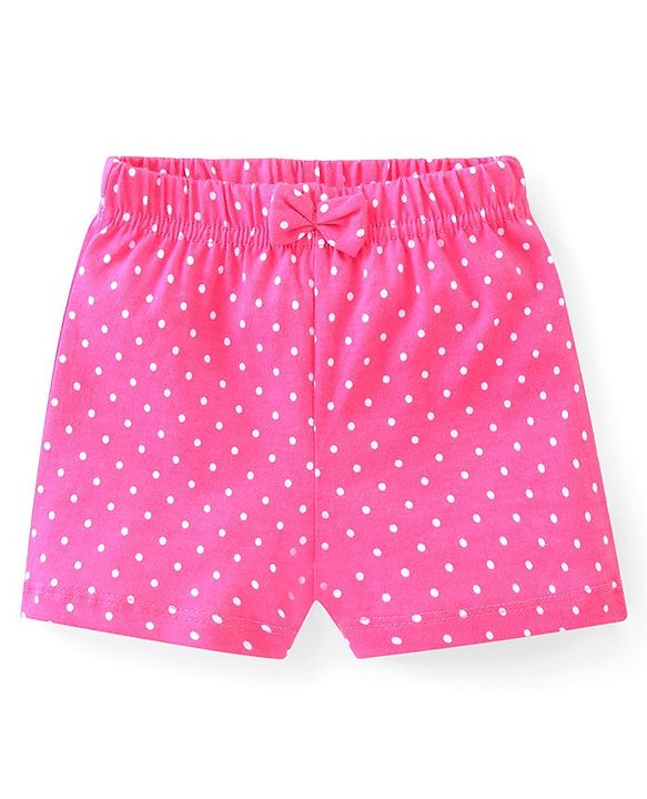 Babyhug Cotton Shorts with Floral Print Pack of 3 - Multicolour