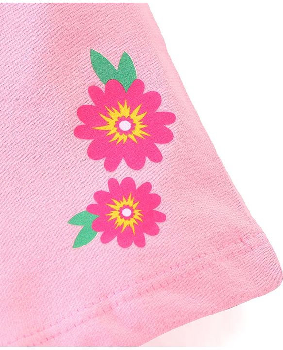 Babyhug Cotton Shorts with Floral Print Pack of 3 - Multicolour