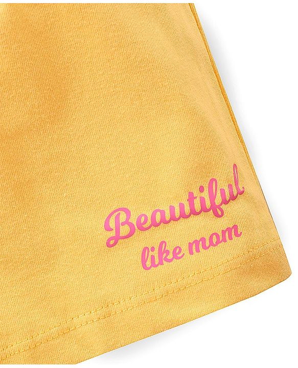 Babyhug Cotton Single Jersey Knit Shorts Polka Dot & Palm Tree Print Pack of 3 - Pink Peach & Yellow