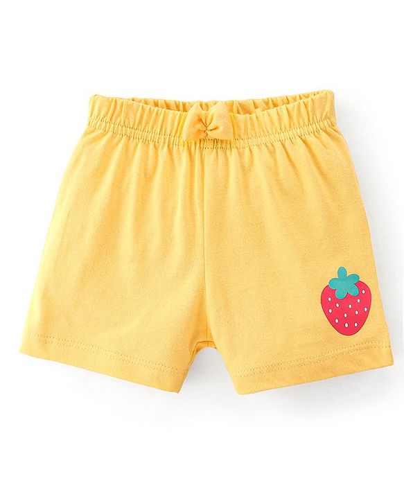 Babyhug Cotton  Knit Shorts Floral Print Pack of 3 - Multicolor