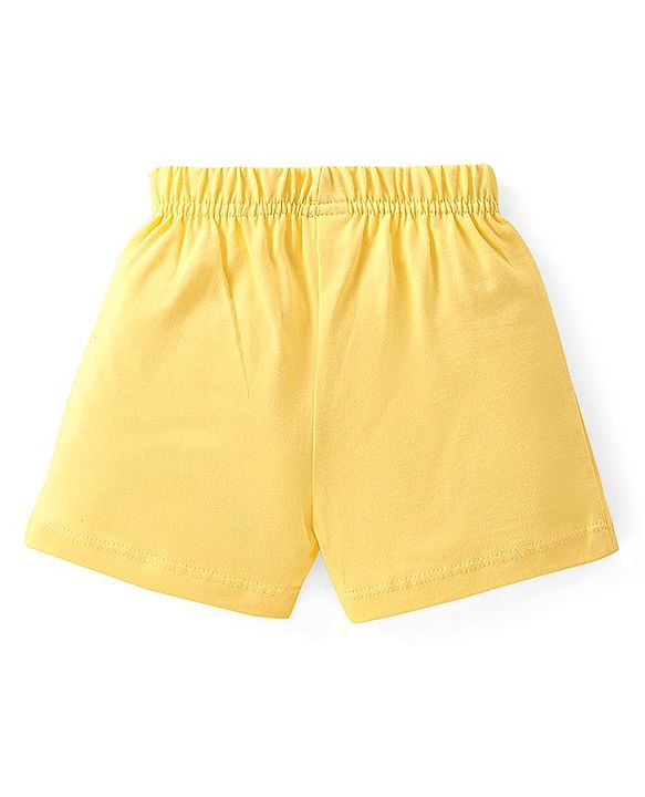 Babyhug Cotton Knit Shorts With Polka Dot Print & Bow Applique Pack of 3 - Multicolor