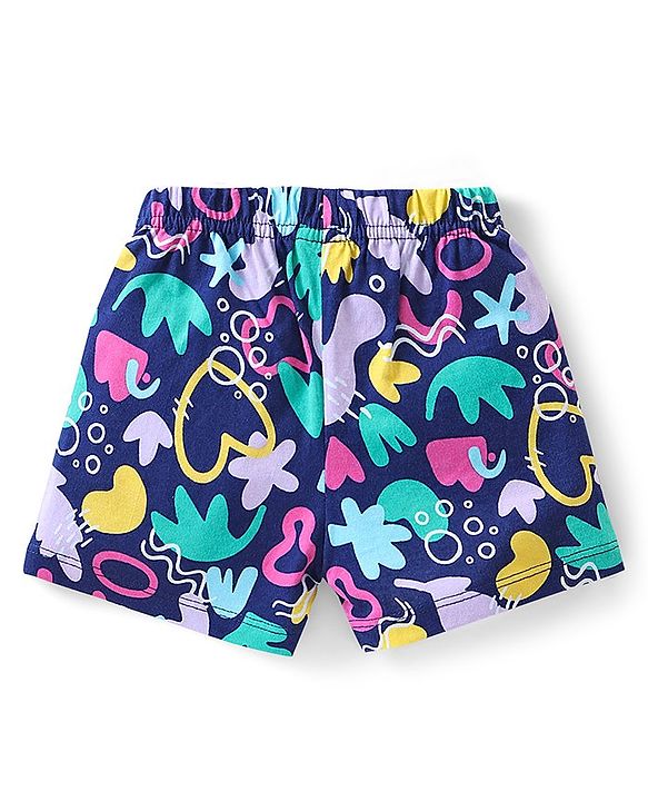Babyhug Cotton Knit Shorts With Polka Dot Print & Bow Applique Pack of 3 - Multicolor