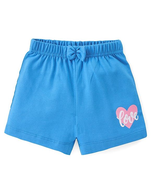 Babyhug Cotton Knit Shorts Polka Dot Print Pack of 3 - Multicolour