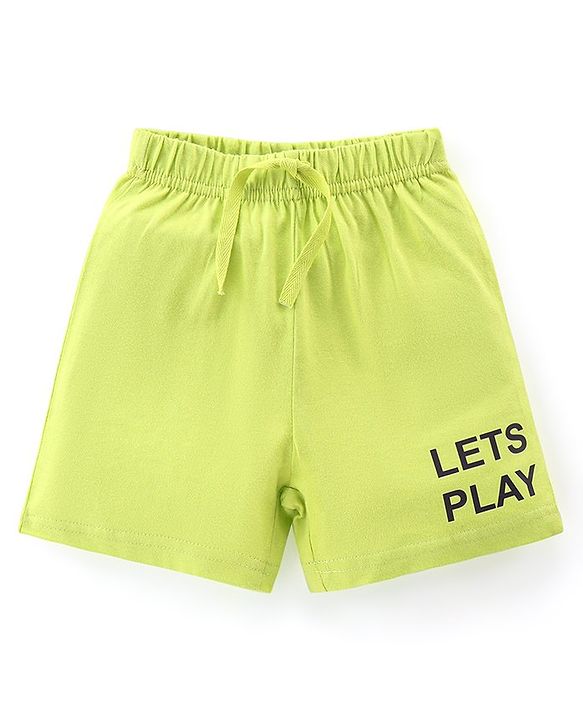 Babyhug Cotton Single Jersey Knit Shorts Striped & Camouflage Print Pack Of 3 - Blue White & Green