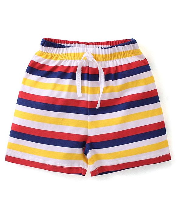 Babyhug Cotton Knit Shorts Surfboard Print Pack of 3 - Multicolour