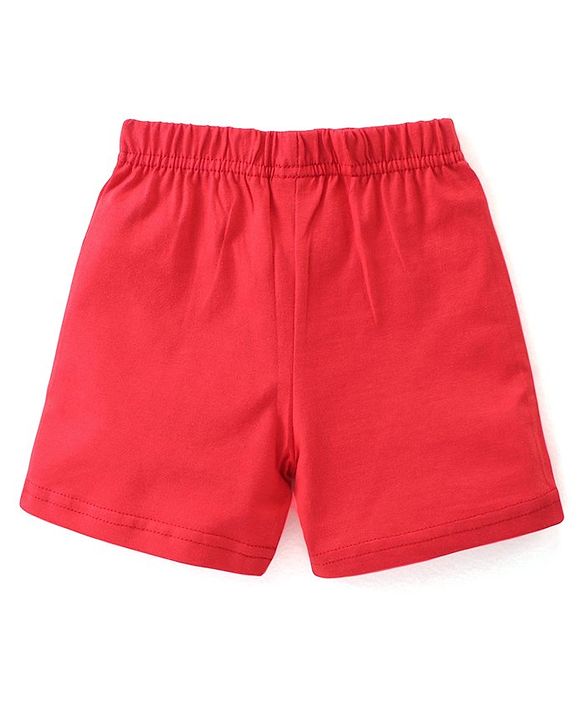 Babyhug Cotton Knit Shorts With Boat Print Pack of 3 - Multicolour
