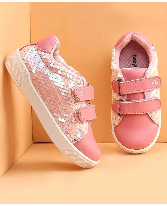 Buy Babyoye Velcro Closure Formal Party Wear Shoes with Sequin