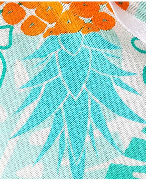 Babyhug Cotton Single Jersey Knit Shorts Tropical Print - Blue
