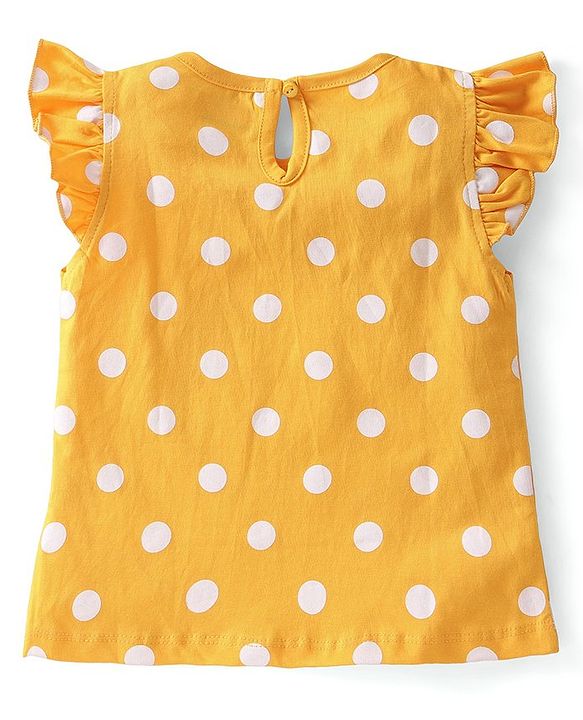 Babyhug 100% Cotton Knit Frill Sleeves Top With Floral Print Pack Of 3 - Multicolor