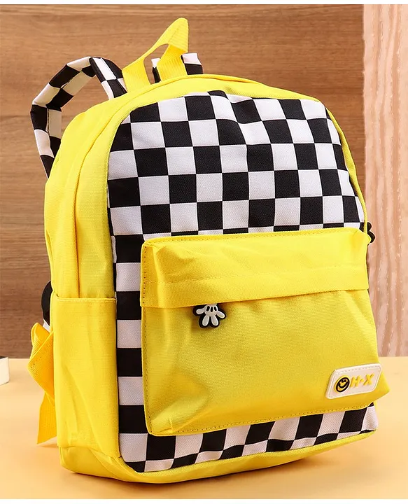 Yellow 2025 checkered backpack