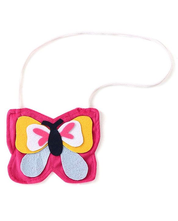 Babyhug Cotton Jersey Frill Sleeves Polka Dot Print Frock with Butterfly  Shaped Sling - Pink
