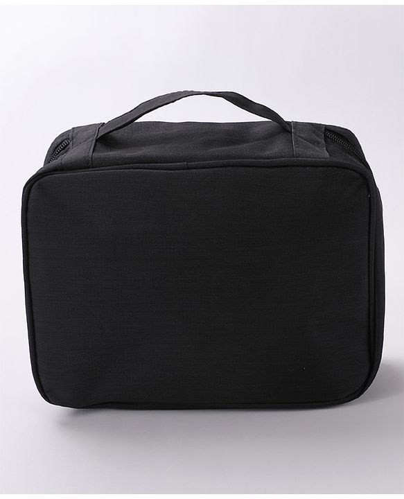 Babyhug Multifunctional Portable Travel Toiletry Bag with Straps - Black