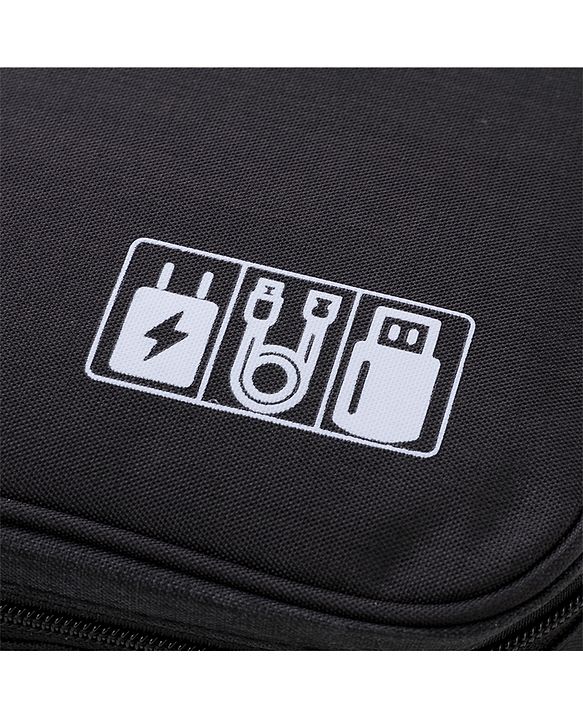 Babyhug Multifunctional Portable Travel Toiletry Bag with Straps - Black