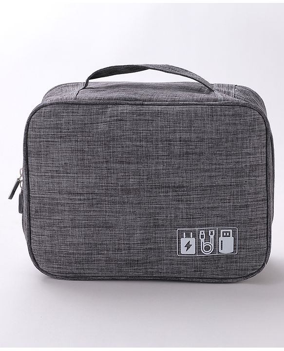 Babyhug Multifunctional Portable Travel Toiletry Bag with Straps - Black