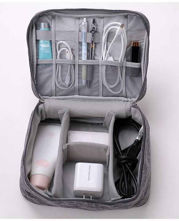 Babyhug Multifunctional Portable Travel Toiletry Bag with Straps - Black